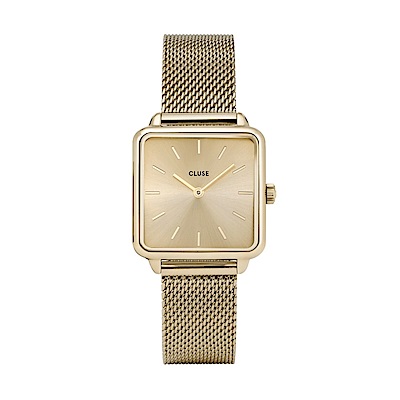CLUSE La Tetragone 方框腕錶x CK時尚雙色金手鍊 product thumbnail 3
