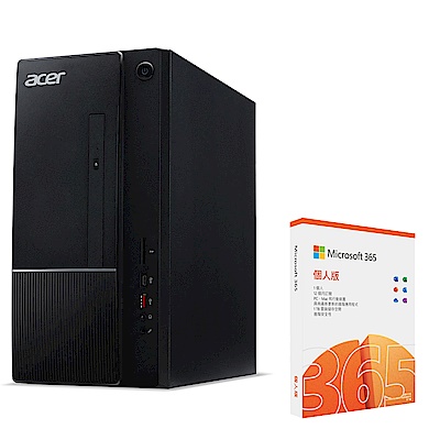 [組合] Acer TC-1650桌機(i5-11400/8G/2T+256GB SSD/)+微軟 Microsoft 365 個人版一年 盒裝+PC-cillin 2022 雲端版 一年一台隨機搭售