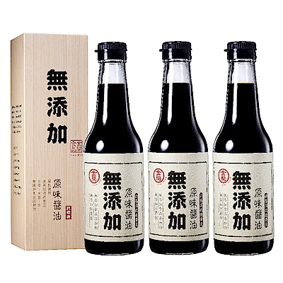 金蘭 無添加原味醬油(500ml) x3入