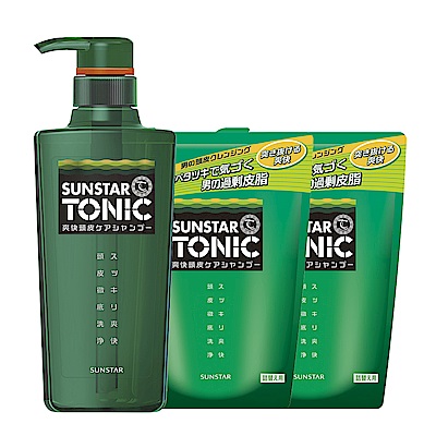 TONIC 爽快頭皮洗髮精 1瓶2補  (480ml+360mlx2)