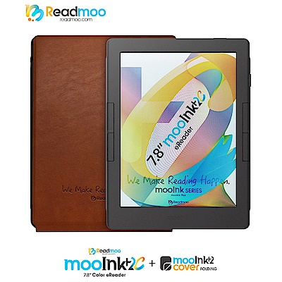 [組合] Readmoo讀墨mooInk Plus 2C 7.8 吋電子書閱讀器+直掀式保護殼-楓木棕 product thumbnail 2
