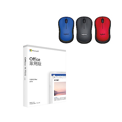 Microsoft Office 2019 家用版中文盒裝+羅技 M221靜音無線滑鼠 product thumbnail 2