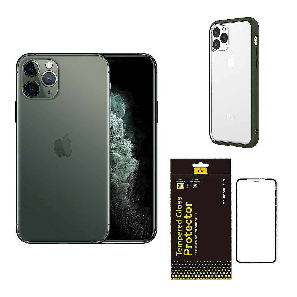 Apple超值組-iPhone 11 Pro Max 64G+犀牛盾邊框背蓋殼+滿版玻璃貼 product image 1