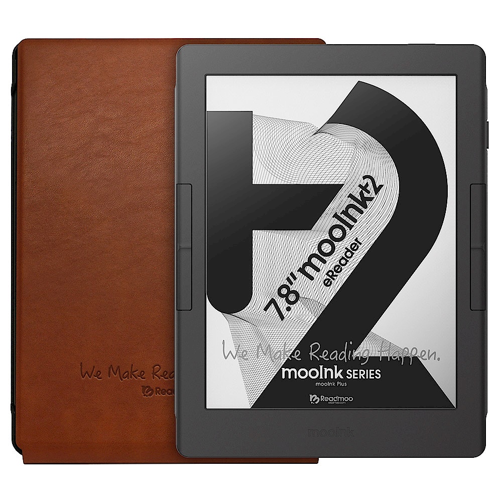 [組合] Readmoo讀墨mooInk Plus 2C 7.8 吋電子書閱讀器+直掀式保護殼-楓木棕 product image 1