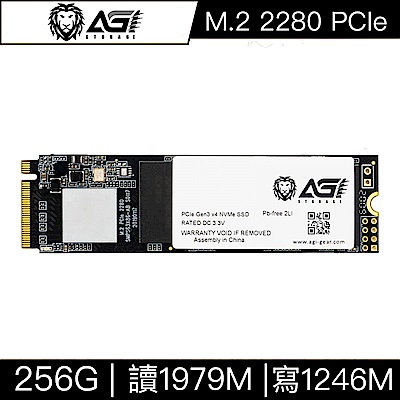 (5入組) AGI亞奇雷 AI198 256GB M.2 2280 PCIe TLC固態硬碟 product thumbnail 2