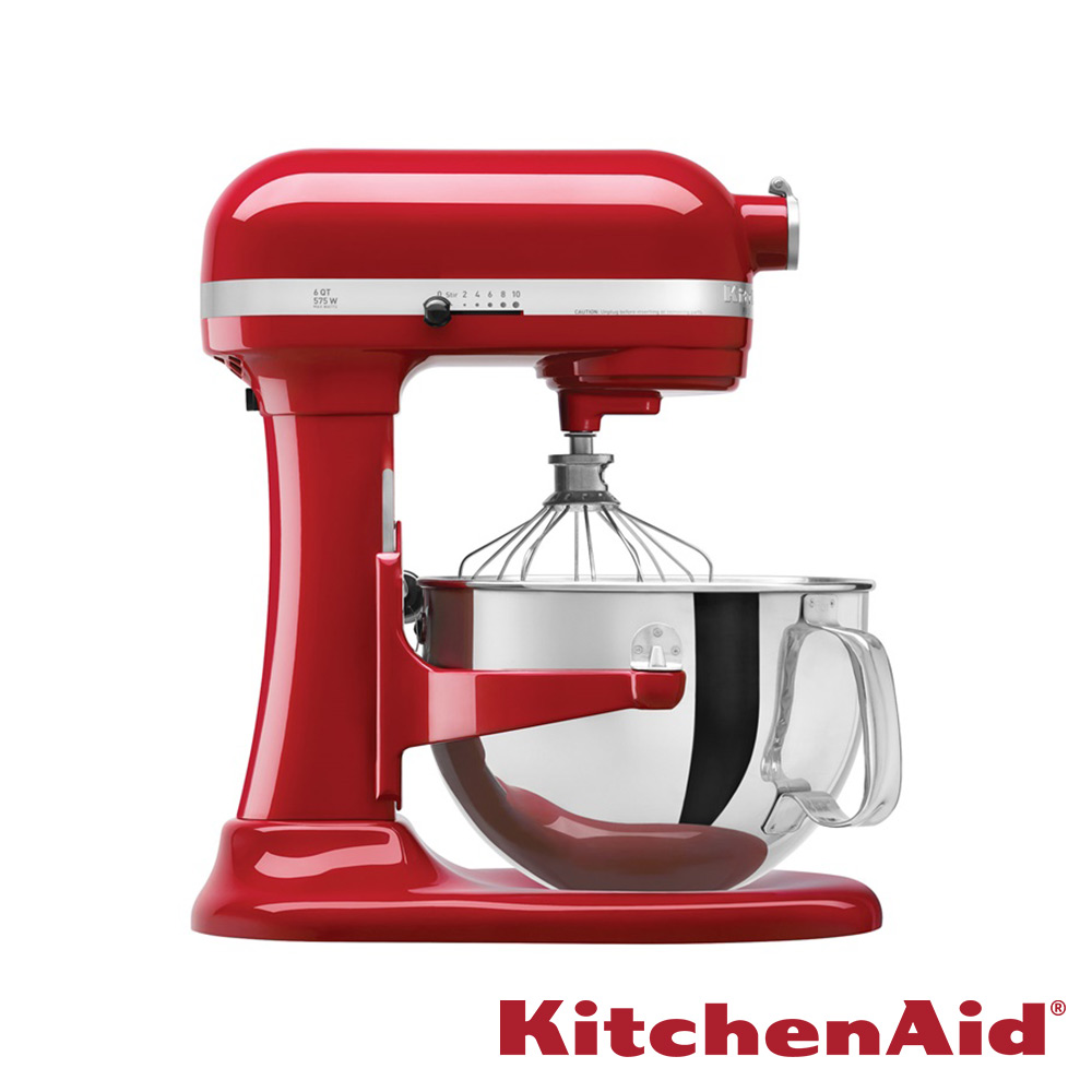 【KitchenAid】5QT 升降式桌上型攪拌機(KSM500PSER/3KSM5CBTER) 時尚白/經典紅