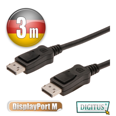 曜兆DIGITUSDisplayPort-3公尺圓線(公-公)