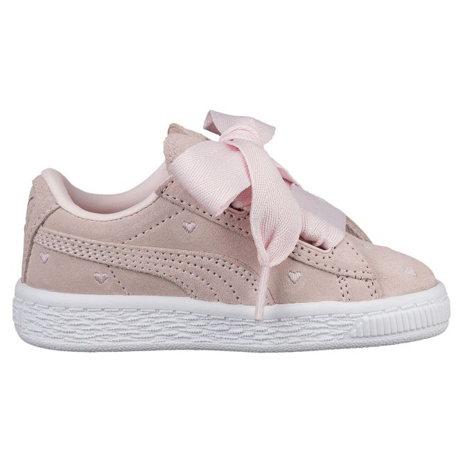 PUMA-SuedeHeartValentinePS孩童鞋-珍珠色