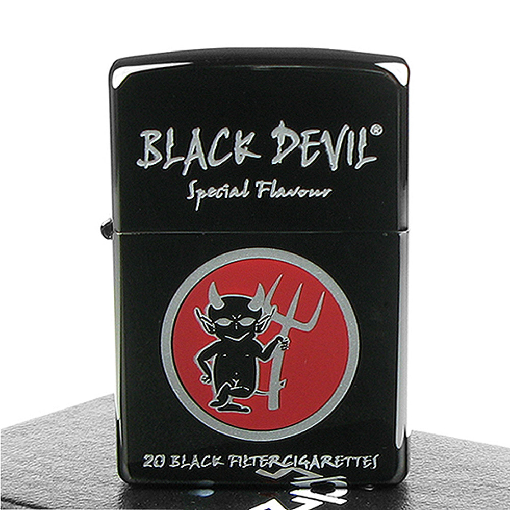 【ZIPPO】日系~BLACK DEVIL黑惡魔黑冰鏡面打火機