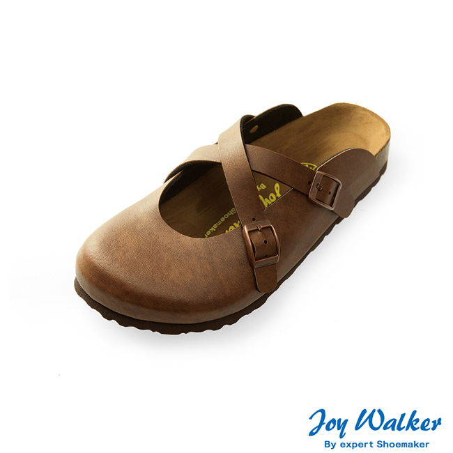 Joy Walker 經典交叉包頭拖鞋*咖啡