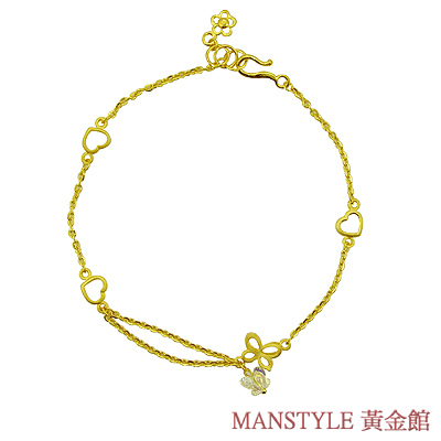 Manstyle「晶瑩幸福」黃金手鍊