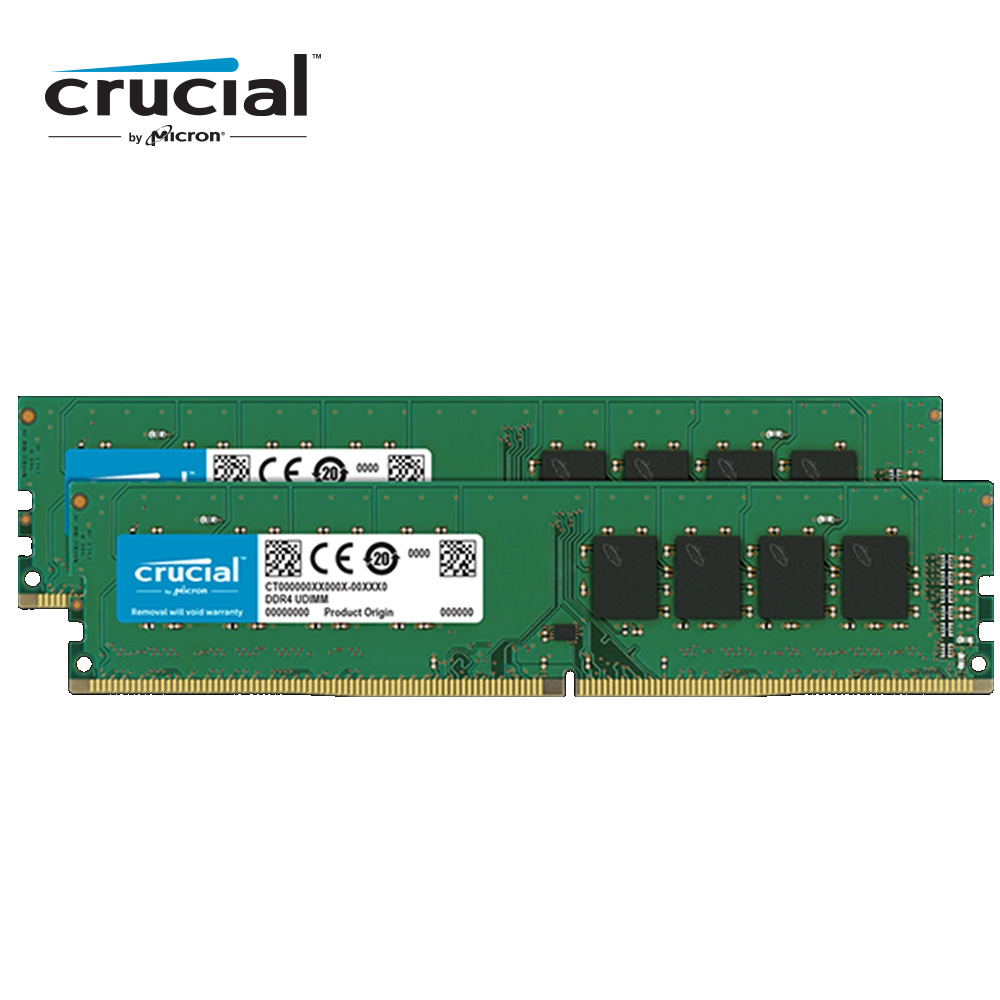 Micron Crucial D4 2666/32G (16G*2) 雙通道 桌上型記憶體