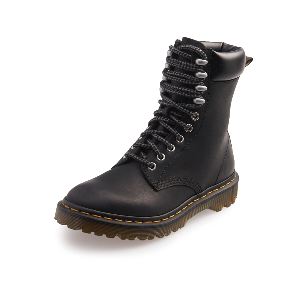 Dr.Martens PADTEN-綁帶霧面馬汀馬丁靴-黑色R16770001