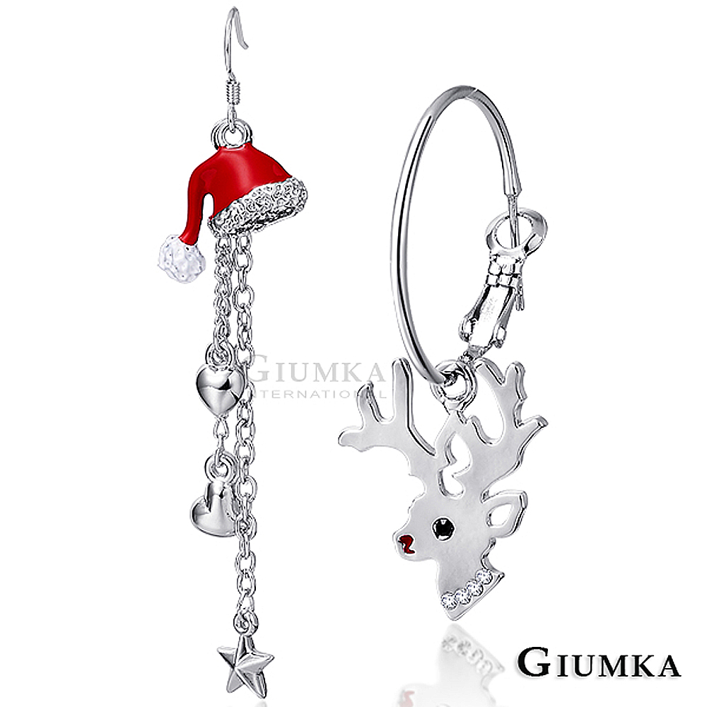 GIUMKA耳環 溫馨耶誕耳針耳針式耳環