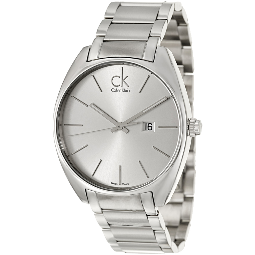 Calvin Klein CK 經典大錶徑白面時尚腕錶-白/45mm