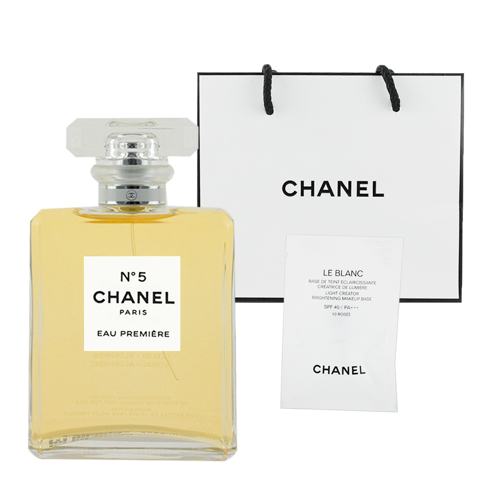 CHANEL香奈兒 N°5 低調奢華版香水50ml 贈提袋及美妝小物