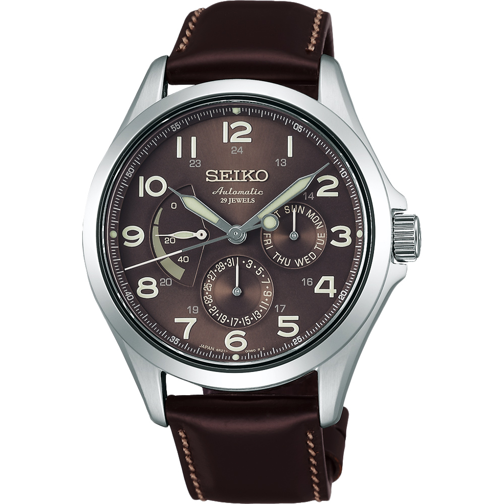 SEIKO Presage 日曆經典機械錶(SARW019J)-咖啡/40.5mm