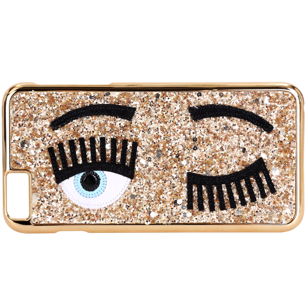 Chiara Ferragni Flirting i6s Plus眨眼亮片手機殼(金色)