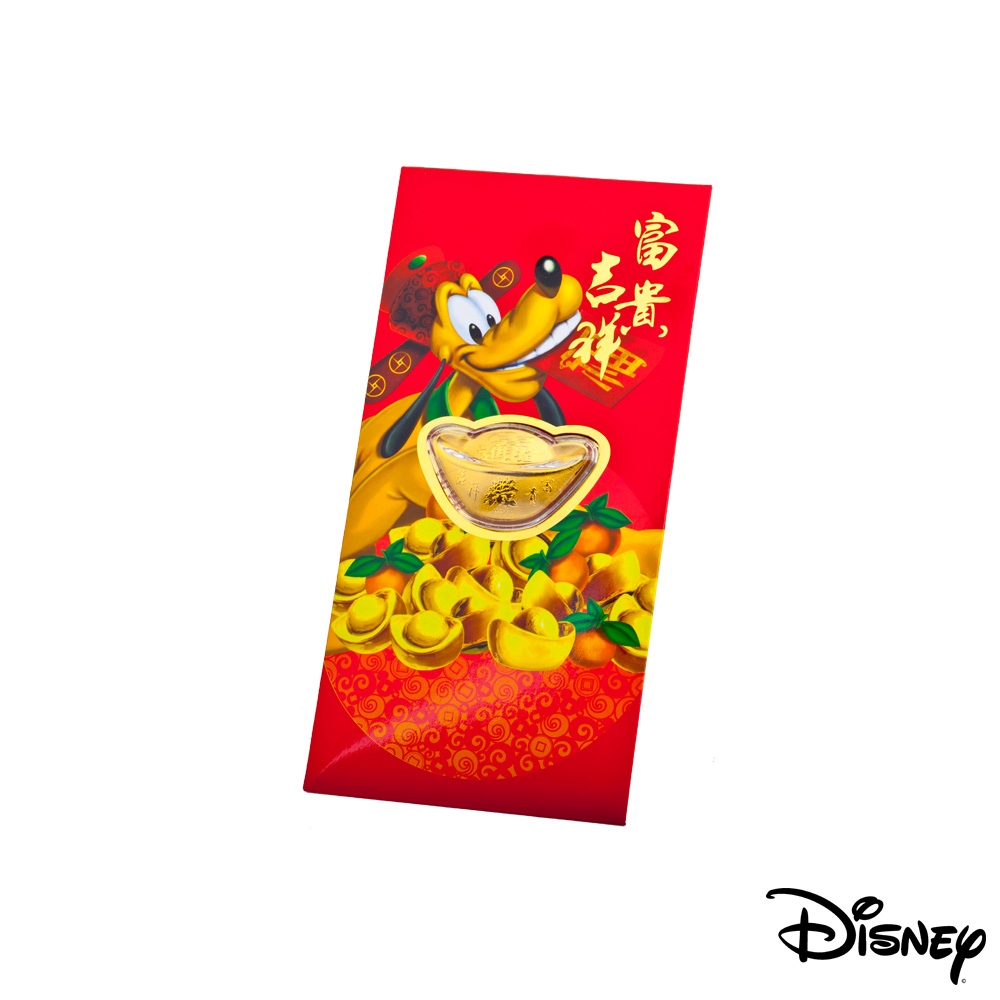 Disney迪士尼系列金飾-黃金元寶紅包袋-福氣高飛款