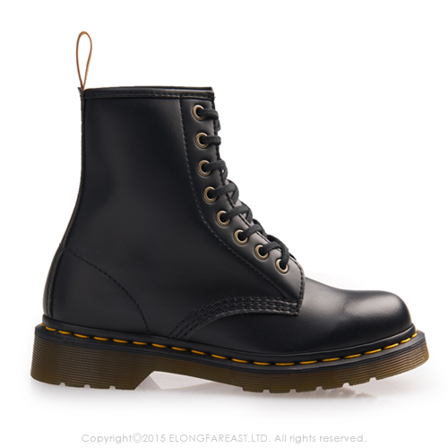 Dr.Martens-經典1460 8孔扁線馬汀靴-女款-黑