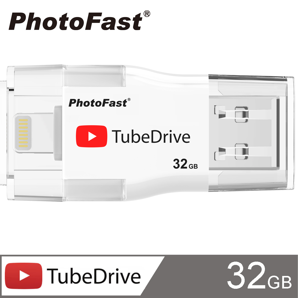 PhotoFast i-FlashDrive雙頭龍 OTG碟 TubeDrive 32G