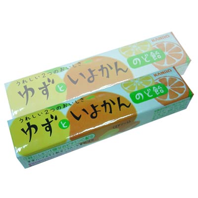 日本《甘樂》柚子柑橘喉糖(43g/條)