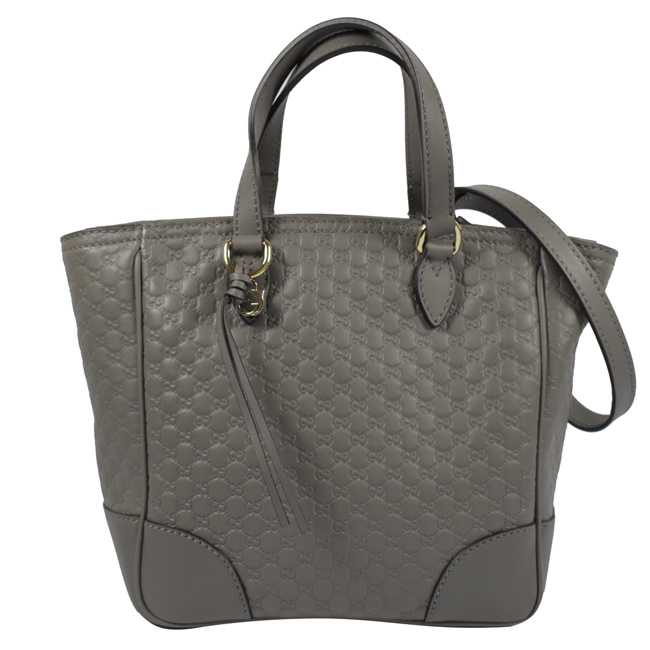 GUCCI Guccissima BREE 小Logo牛皮兩用手提包(灰)