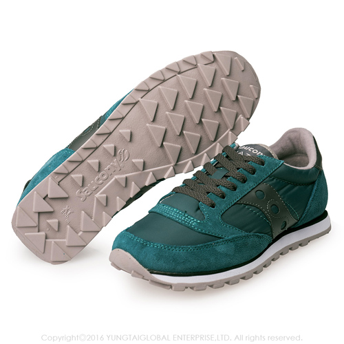 (男) 美國 SAUCONY 經典時尚休閒輕量慢跑球鞋-藍綠