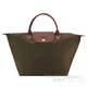 Longchamp 經典Le Pliage系列戰馬中型摺疊短把水餃包(墨綠) product thumbnail 1