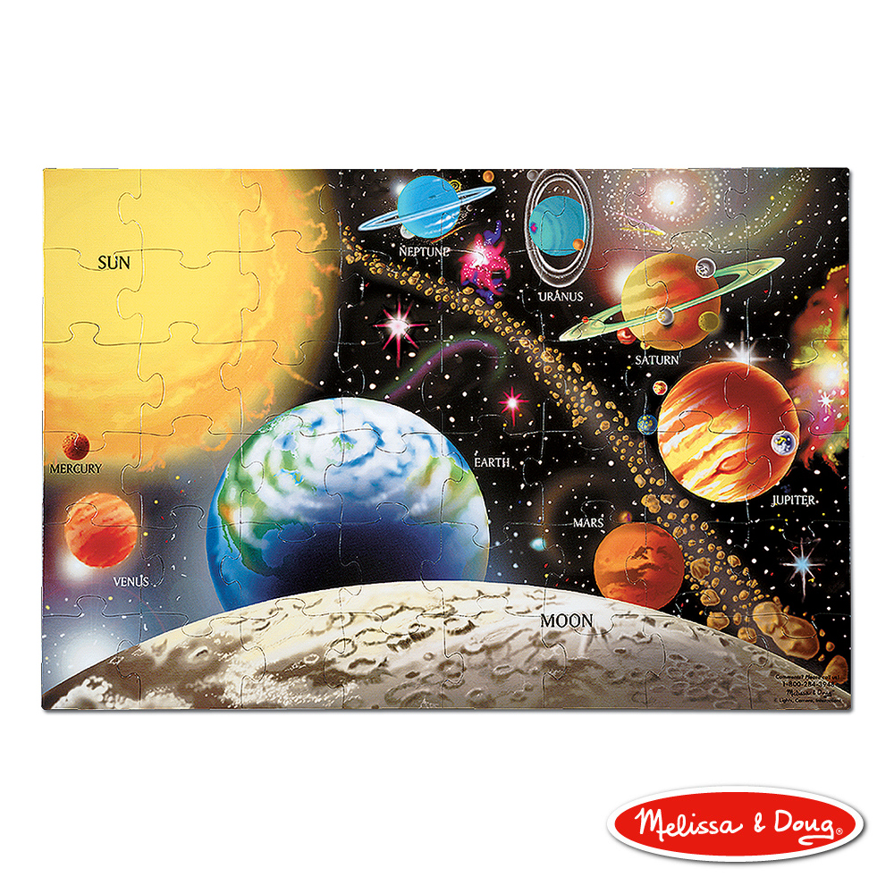 美國瑪莉莎 Melissa & Doug 大型地板拼圖 - 太陽系行星 48片