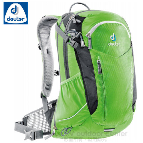 【德國 Deuter】Cross Air Exp 20+4L 自行車網架透氣背包_綠黑