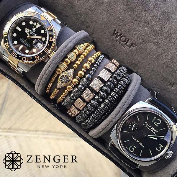 ZENGER經典時尚璀璨系列-坦克-玫瑰金X白水鑽