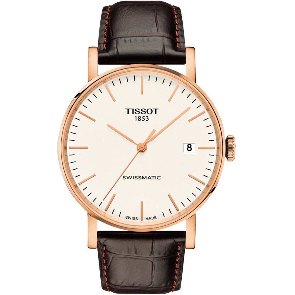 TISSOT 天梭Everytime 簡單生活 75小時動力儲存機械錶-米白/40mm