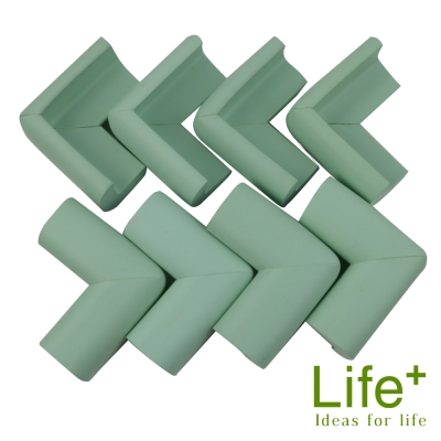 Life Plus 超厚泡棉安全防撞桌角_藍綠(1組8入)