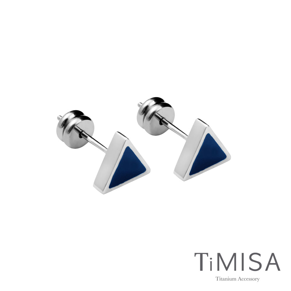 TiMISA 幾何派對-三角形 針式純鈦耳環-共三色