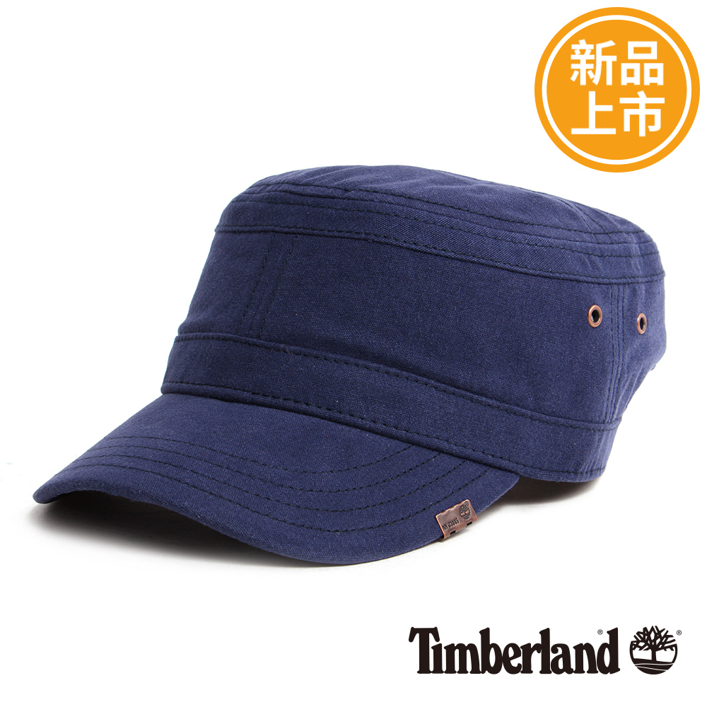 Timberland 深藍色LOGO繡字素面棒球帽