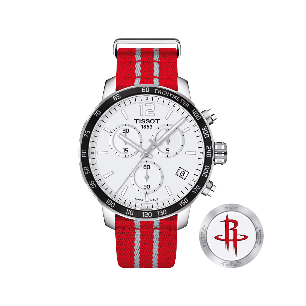 TISSOT 天梭 官方授權 X NBA 火箭隊計時特別版腕錶-42mm T0954171703712