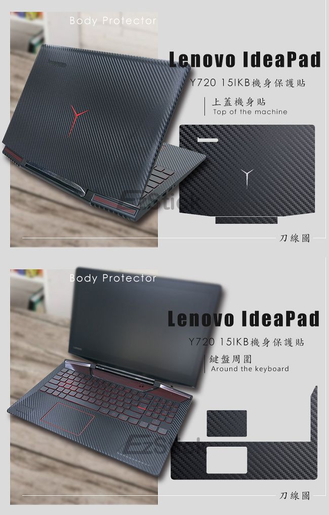 EZstick Lenovo IdeaPad Y720 15 IKB 奈米銀 TPU鍵盤膜