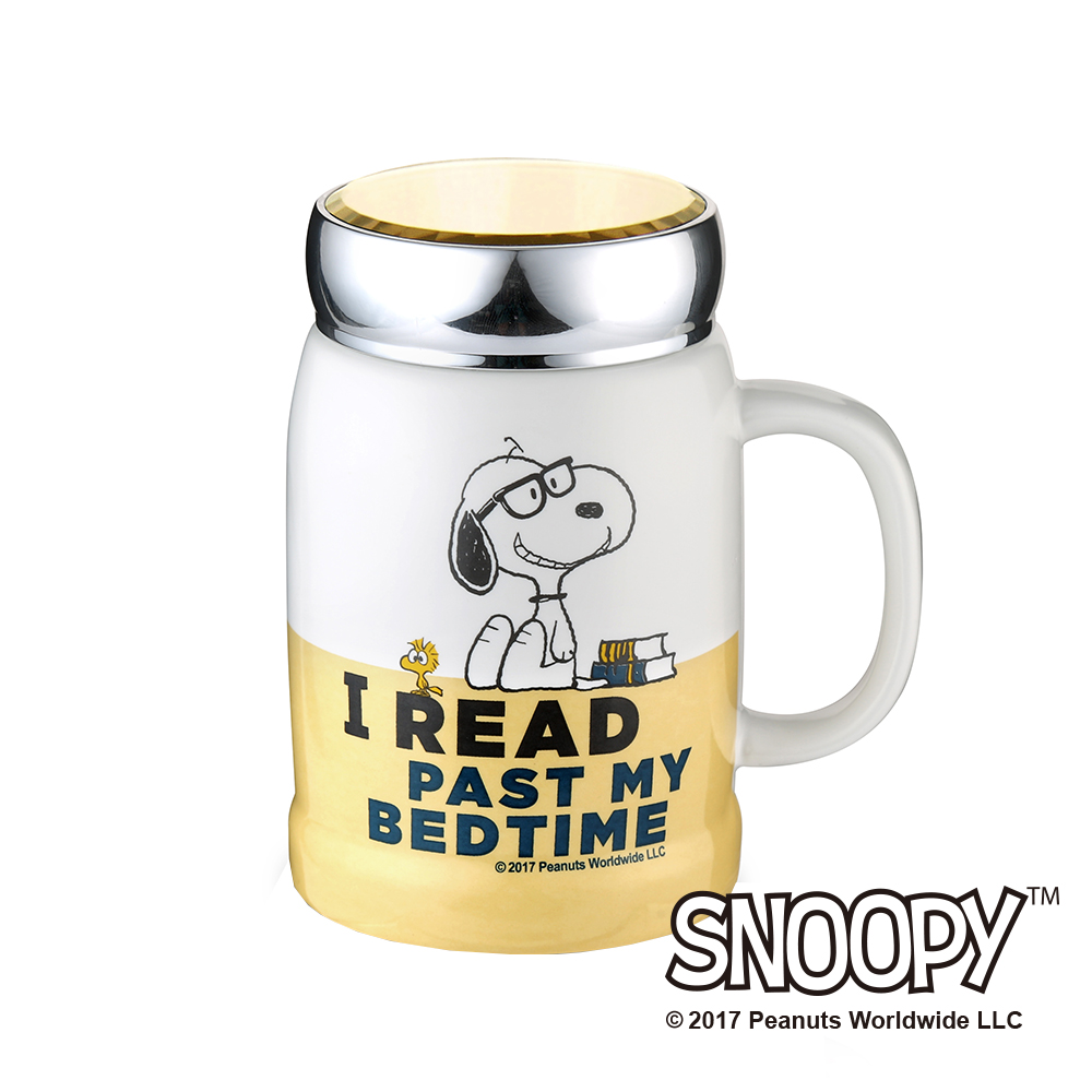 史努比SNOOPY 小日子陶瓷蓋杯500ml/4款任選(8H)