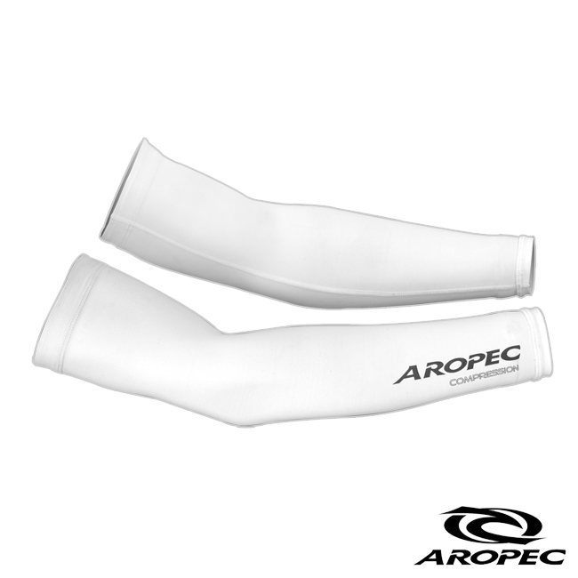 AROPEC 臺灣製-機能型壓力長袖套 白