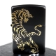 【ZIPPO】日系~Tiger-民族風虎圖騰-兩面連續加工打火機(黑金款) product thumbnail 1