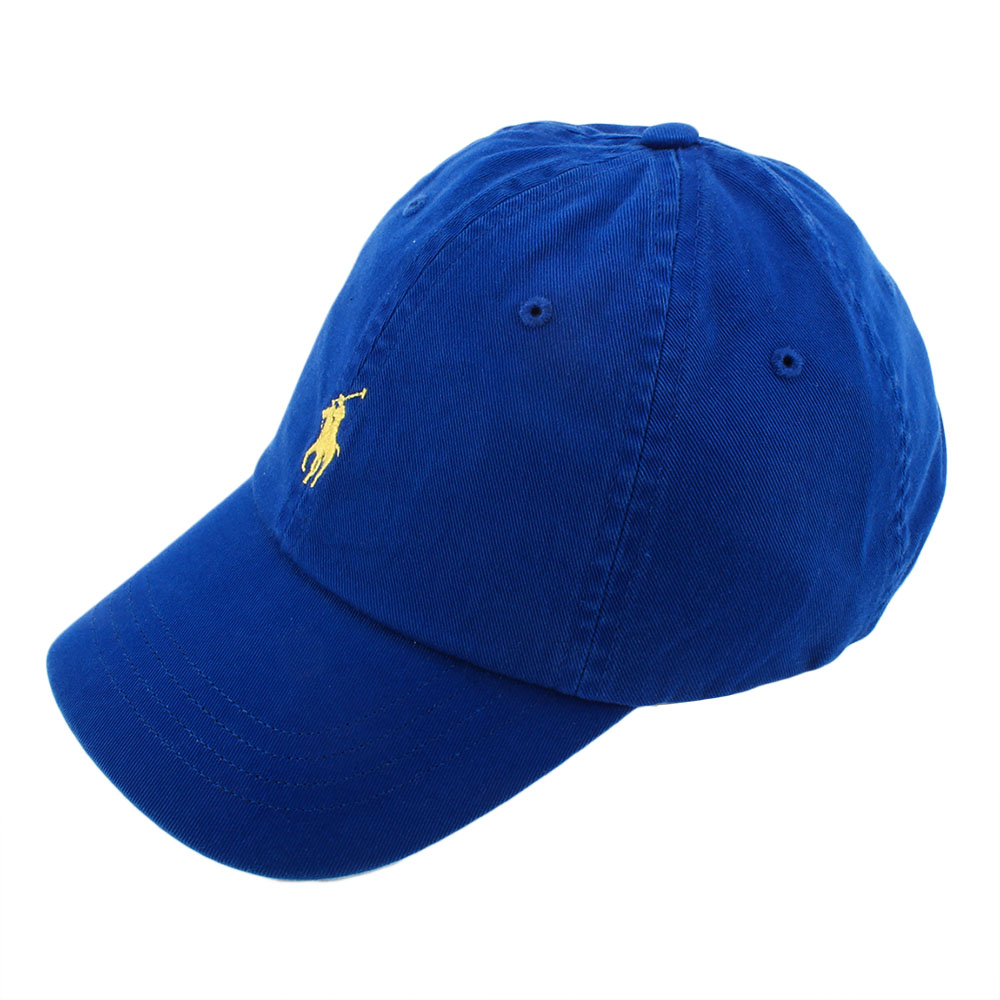 RALPH LAUREN POLO 素面小馬刺繡LOGO棒球帽-藍色