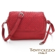 義大利Terrazzo - 小羊皮手工十字編織斜背包(單格) - 紅色 17G2839B product thumbnail 1