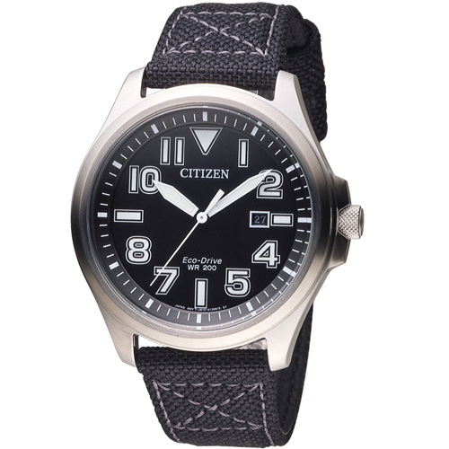CITIZEN 星辰 光動能復古時尚腕錶(AW1410-24E)-黑/44mm