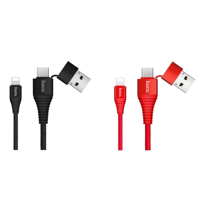 hoco U26 Lightning to USB/Type-C 二合一充電線