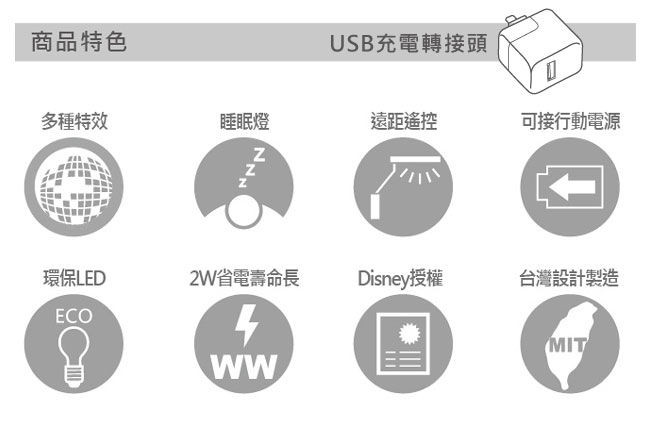 InfoThink BayMax 杯麵 USB LED 造型燈(含遙控器)