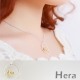 Hera 赫拉 925純銀鍍金雙色圓形比翼鳥短項鍊/鎖骨鍊(銀色) product thumbnail 1