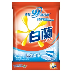 白蘭 強效除過敏源洗衣粉(4.25kgx4包/箱購)