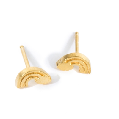 Dogeared 美麗彩虹 Rainbow 金色耳環 附原廠盒