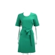 BLUGIRL-FOLIES 綠色綁帶設計短袖洋裝 product thumbnail 1